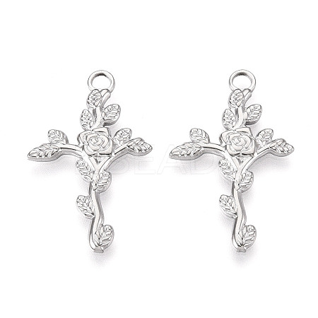 Non-Tarnish 201 Stainless Steel Pendants STAS-N098-063P-1