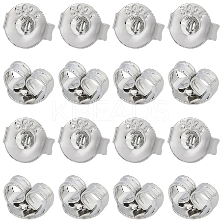 40 Pairs 925 Sterling Silver Ear Nuts STER-BBC0008-63-1