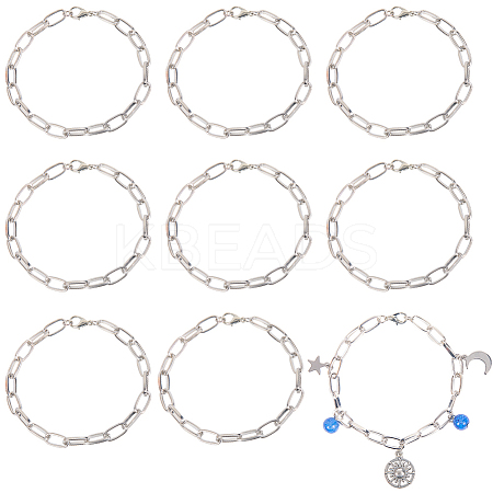 20Pcs Iron Cable Chain Bracelets for Women Men BJEW-SC0001-42-1