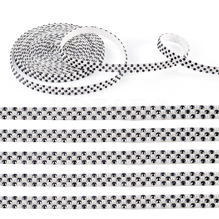 3 Yards Resin Self Adhesive Sewing Trim Hotfix Rhinestone Tape DIY-TA0013-15A-1
