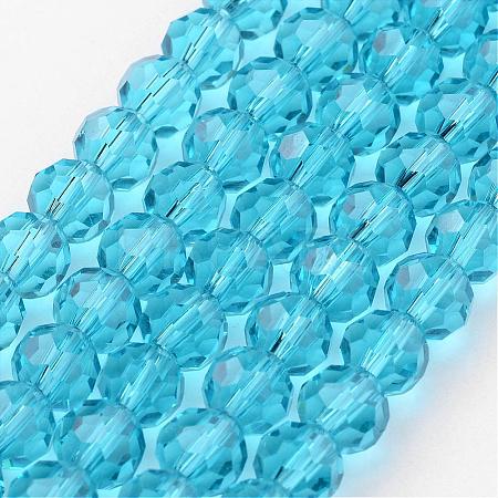 Transparent Glass Bead Strands GLAA-G013-4mm-49-1