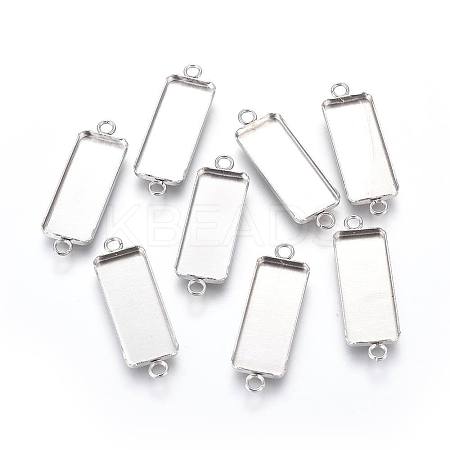 Non-Tarnish 304 Stainless Steel Cabochon Connector Settings LS-STAS-F222-032-1