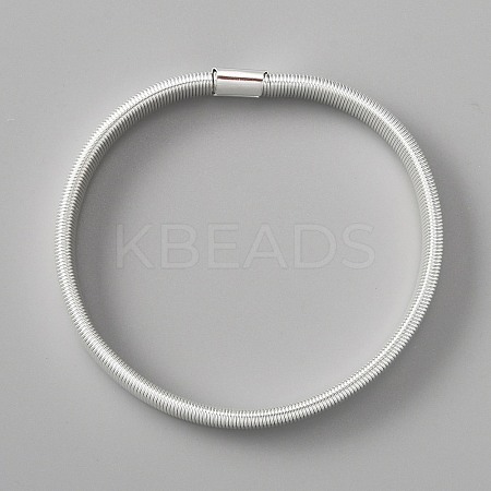 High Carbon Steel Stretch Arm Bracelets for Men BJEW-WH0020-10S-1