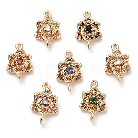 Glass Connector Charms KK-M314-19KCG-1