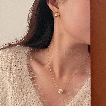 Natural Freshwater Pearl Flower Cluster Pendant Necklaces FS-WG55E71-01-1