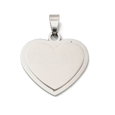 304 Stainless Steel Stamping Blank Tag Pendants STAS-H481-03A-P-1