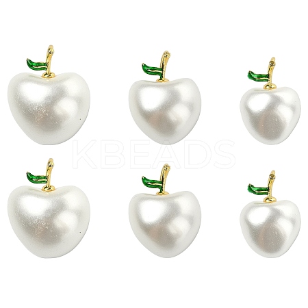 6Pcs 3 Styles Shell Pearl Pendants KK-CJ0003-41-1