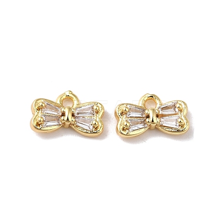Brass with Glass Rhinestone Charms LS-KK-B079-09G-1