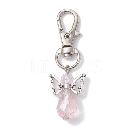Angel Glass Pendants Decorations HJEW-JM01319-02S-1