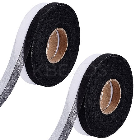 4 Rolls 2 Colors Double-sided Non Woven Fabric Fusing Tape Adhesive Hem Tape DIY-HY0002-88C-1