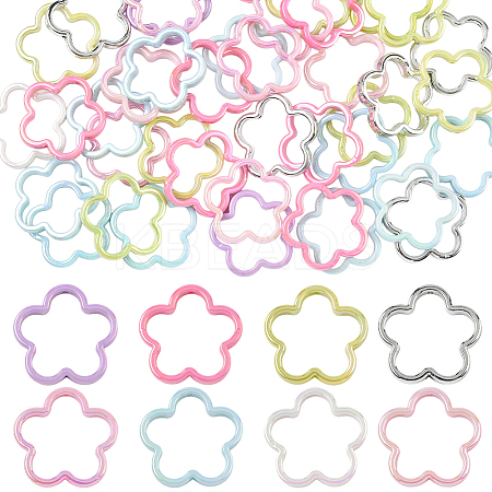 40Pcs UV Plating Acrylic Beads Frame MACR-SP0001-91-1