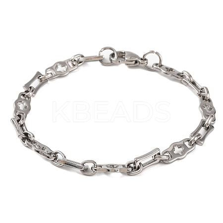 Tarnish Resistant 201 Stainless Steel Link Chain Bracelets BJEW-B078-93P-1