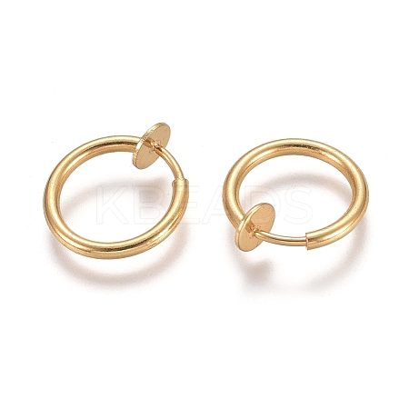 304 Stainless Steel Clip-on Earring Findings LS-STAS-M274-026G-1