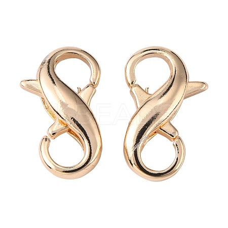 Double Opening Lobster Claw Clasps KK-L204-001G-1