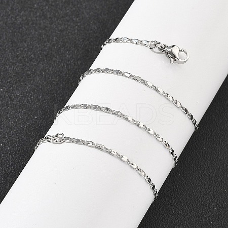 Brass Link Chain Necklaces for Women NJEW-D302-17P-1