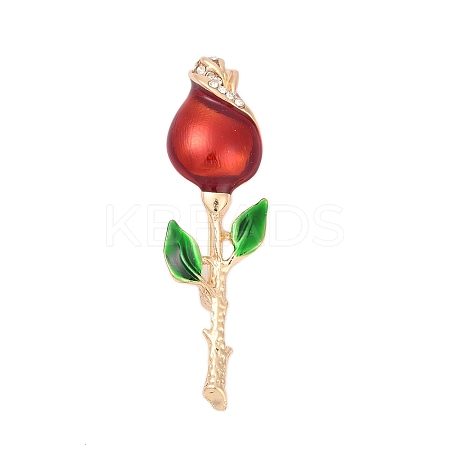 Rose Enamel Pins LS-PALLOY-D361-16G-1