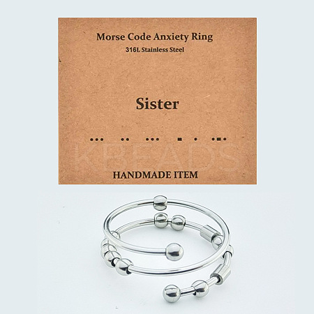 304 Stainless Steel Rotating Cuff Rings FS-WG14209-08-1