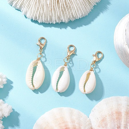 20Pcs Natural Cowrie Shell Pendant Decoration HJEW-JM03190-03-S-1