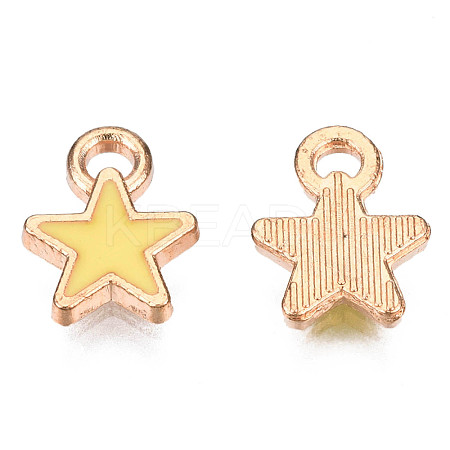 Alloy Enamel Star Charms ENAM-N054-69D-NR-1