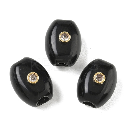 Natural Obsidian European Beads GG-CBA105B-02J-G-1