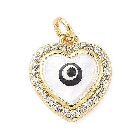 Brass Micro Pave Cubic Zirconia Pendants KK-D357-37G-1