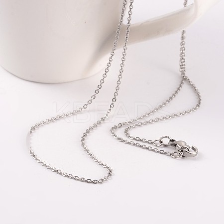 Tarnish Resistant 304 Stainless Steel Cable Chain Necklaces NJEW-JN01526-01-1