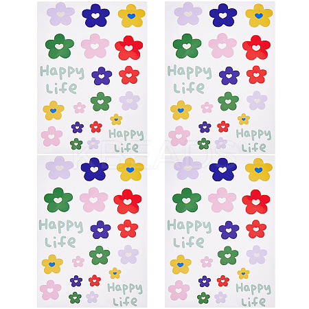 PVC Self Adhesive Flower Car Sticker DIY-WH0453-57D-1