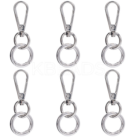 Teardrop Alloy Swivel Clasps PURS-SP0001-02P-1