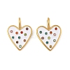 304 Stainless Steel Enamel Pendants STAS-P380-62G-1