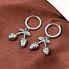 316 Surgical Stainless Strawberry Hoop Earrings EJEW-C160-11B-1