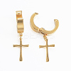 304 Stainless Steel Clip-on Earrings EJEW-H351-17-3
