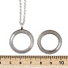 304 Stainless Steel Visible Flat Round Locket Pendant Pet Urn Ashes Necklaces NJEW-S455-08P-6
