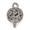 Brass Micro Pave Clear Cubic Zirconia Connector Charms KK-A230-06B-P-1