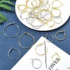 32Pcs 8 Styles Iron Huggie Hoop Earring Findings IFIN-FS0001-49A-8