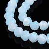 Two-Tone Imitation Jade Glass Beads Strands GLAA-T033-01A-05-3
