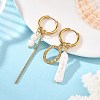 202 Stainless Steel Dangle Huggie Hoop Earrings EJEW-JE07393-1