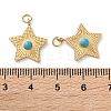 Synthetic Turquoise Star Pendants STAS-Q333-01G-02-3