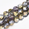 Electroplate Glass Beads Strands EGLA-S176-04-C01-1