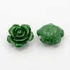 Synthetic Coral 3D Flower Rose Beads CORA-A005-14mm-M-2