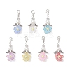 Flower Acrylic & ABS Plastic Imitation Pearl Pendant Decorations HJEW-JM03529-01-2