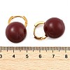 Round Brass Enamel Hoop Earrings for Women EJEW-U055-08G-3