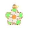 Brass Enamel Pendants KK-B114-15G-03-1