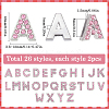 52Pcs 26 Styles Alloy Rhinestone Slide Charms FIND-SC0009-81B-2
