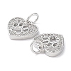 Brass Micro Pave Cubic Zirconia Pendants KK-R148-01P-2