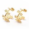 Star Wrap Stud Earrings EJEW-G293-01G-1