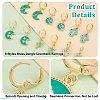 6 Pairs 6 Styles Brass Dangle Leverback Earrings EJEW-PH0001-32-4