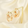 Brass Hoop Earrings for Women EJEW-U041-04G-2