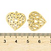 5Pcs 201 Stainless Steel Pendants LS-STAS-MO56-02B-G-3