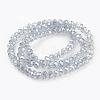 Electroplate Glass Beads Strands GLAA-K027-PL-A02-2