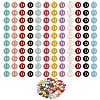 120Pcs 12 Colors Golden Plated Alloy Charms ENAM-SZ0001-64D-1